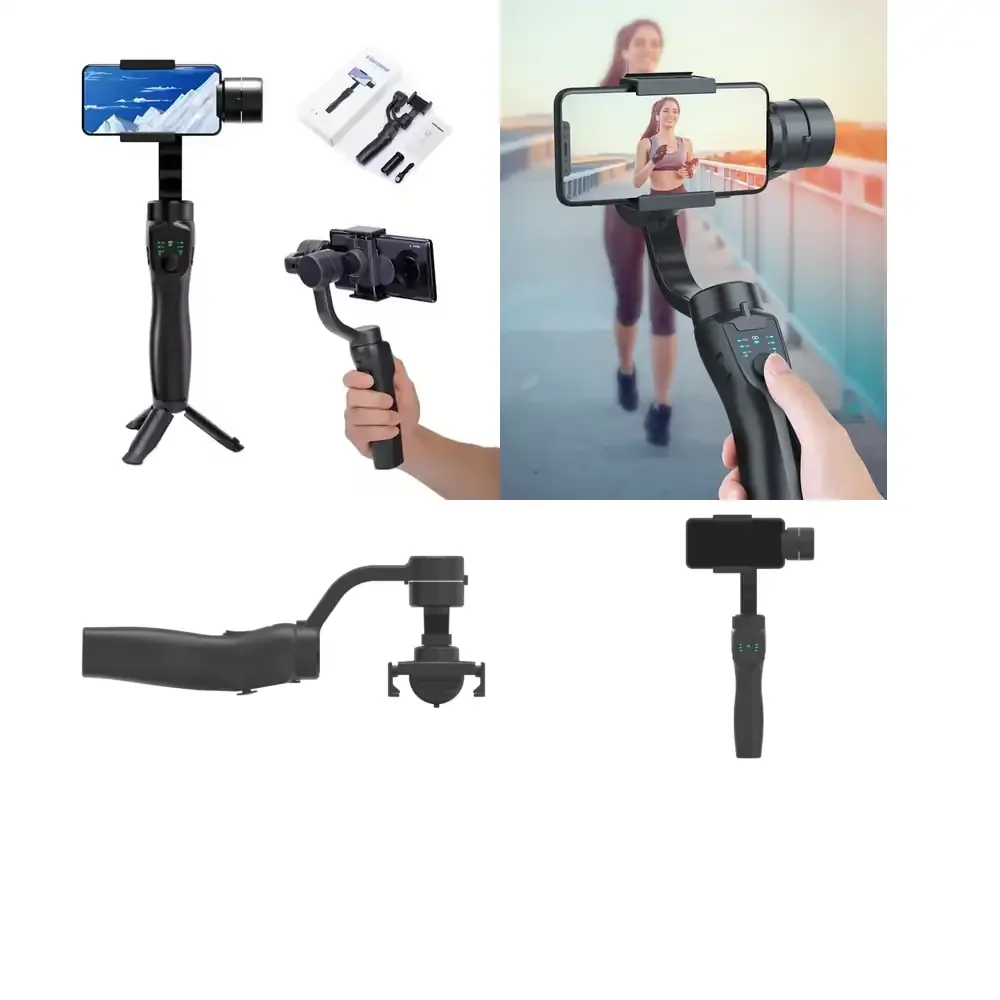 

F8 3-in-1 360 Tripod Selfie Stick 3-Axis Gimbal Stabilizer with LED Light and 360 Auto Face Tracking Phone Holder