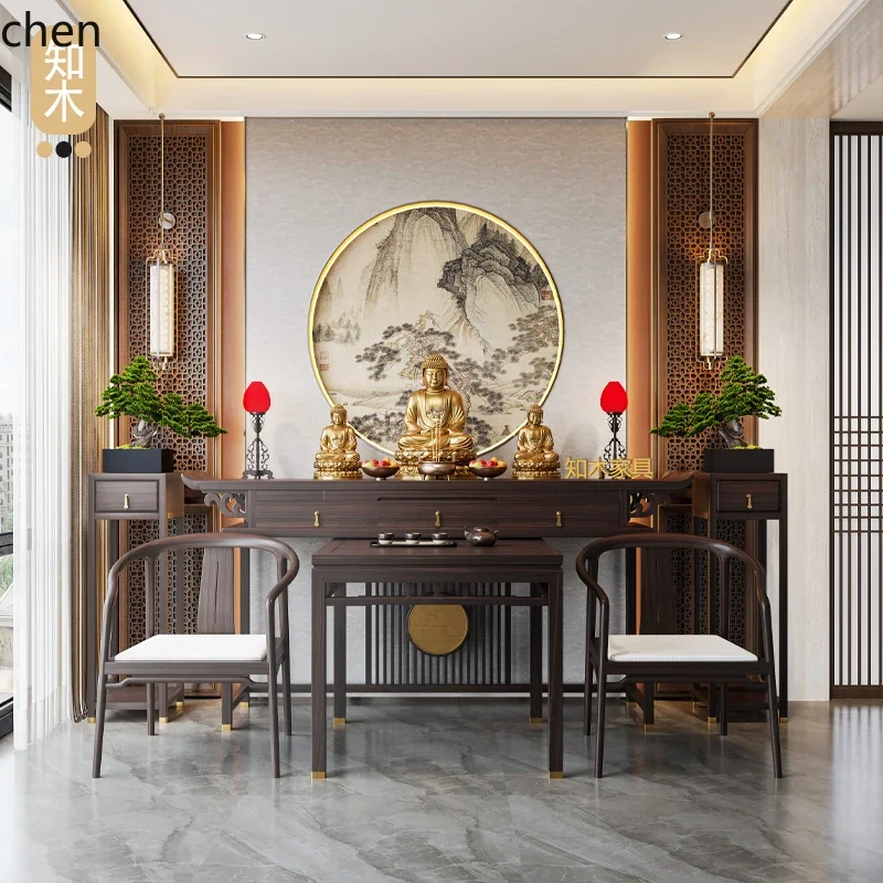 D18-T Buddhist platform Shentai incense table New Chinese tribute  Buddha fairy table Buddhist hall Middle hall entrance table
