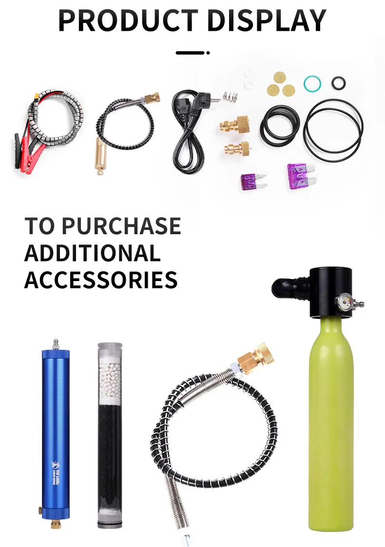 4500Psi 300Bar 220V PCP Air Compressor Pneumatic Rifles High Pressure 12V Vehicle Mounted Pump 30MPA Scuba Diving Shooting