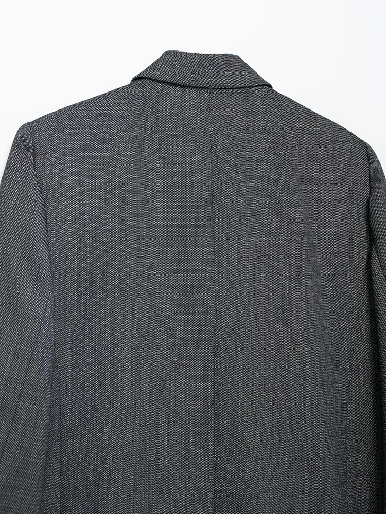 Women Fashion Elegant Pants Suits Female With Shoulder Pads Double-Breasted Blazer High Waist Trousers Ladies Chic Suits