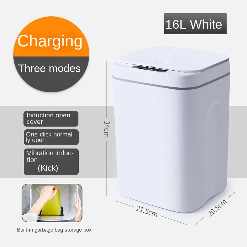 16L Smart Trash Can pattumiera Automatic Touch bagno immondizia toilette riciclare cestino dei rifiuti cestino del sensore della cucina per secchio