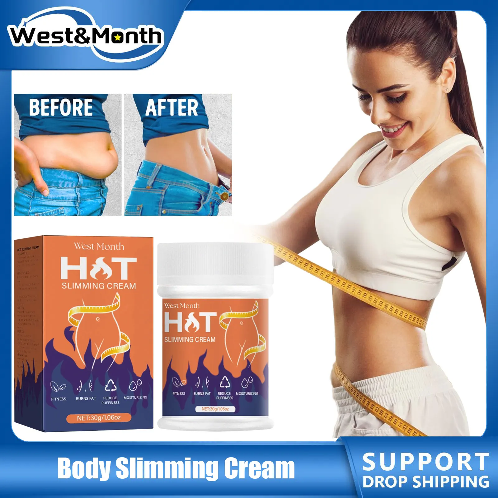 Body Slimming Cream Fat Burning Full Body Sculpting Remove Waist Leg Cellulite Losing Weight Belly Firming Body Fat Burner Cream