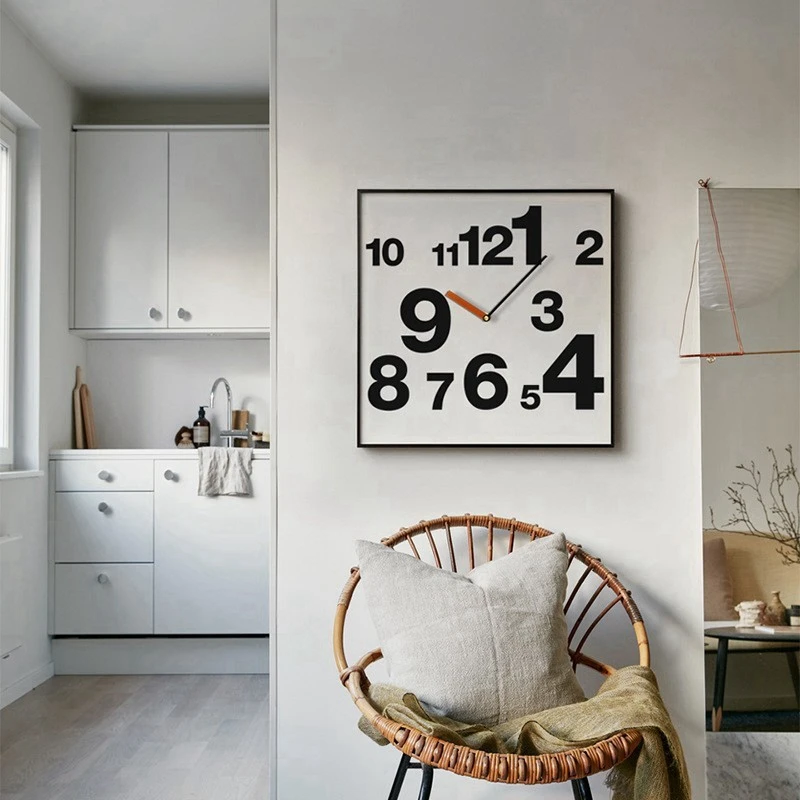 

Nordic Creative Wall Living Room Instagram Personality Art Silent Quartz Corner Digital Wall Clock