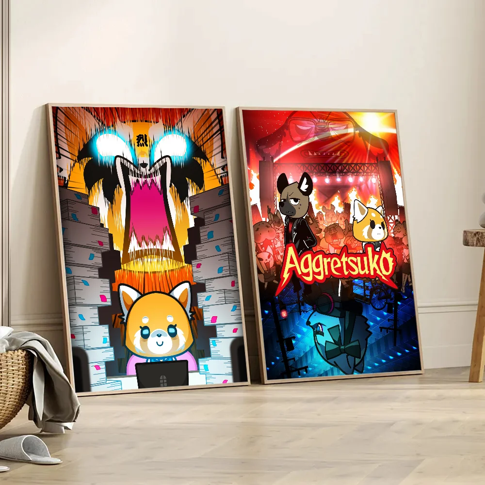 Cartoon Aggretsuko Cool Classic Movie Posters HD Quality Poster Wall Art Painting Study Nordic Home Decor