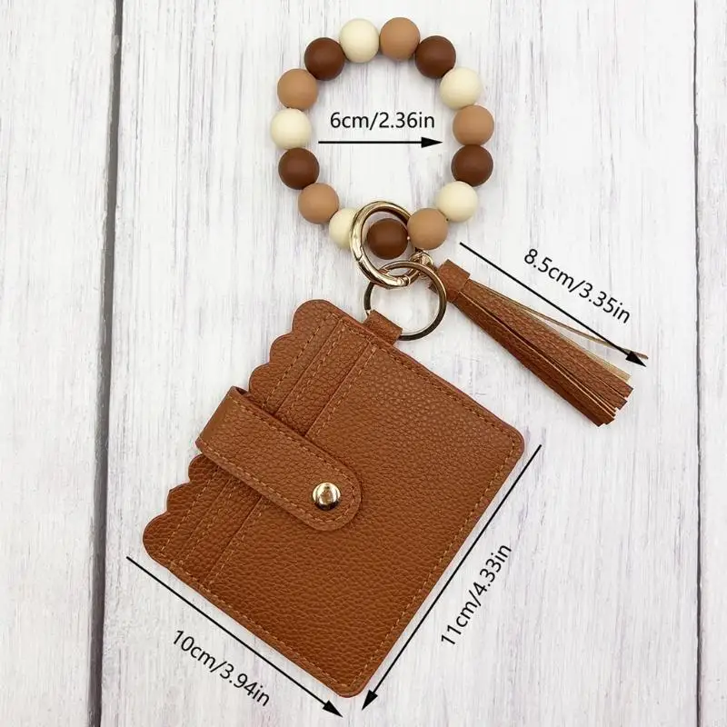 กระเป๋าสตางค์พู่ผู้หญิงซิลิโคนหนัง PU น้ำหนักเบาพร้อมช่องและระบบปิดที่ปลอดภัย 20CA