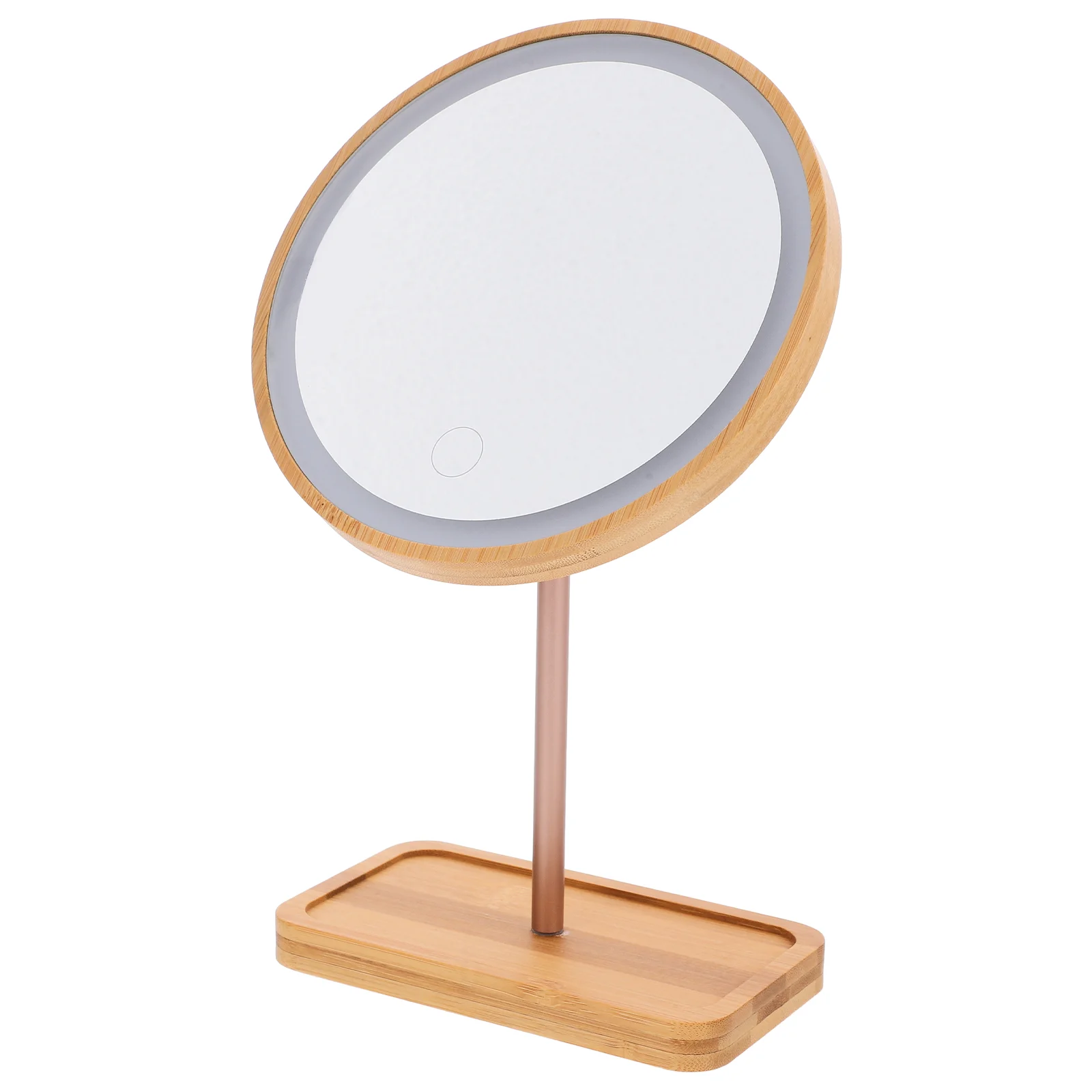 Makeup Mirror with Light Swivel Mirrors Lighting LED Tabletop Make-up Desktop Rechargeable Bedroom Lights Vanity