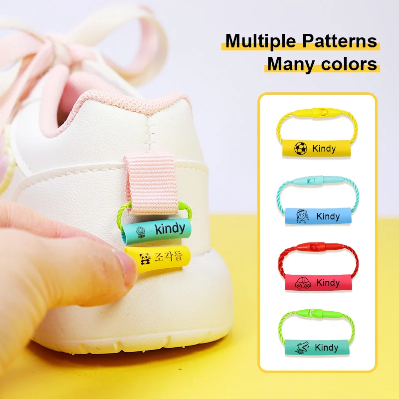 24pcs Baby Shoes Schoolbag Cup Clothes Name Sticker Waterproof Tag Rope Baby Name Ring Children Customized Name Label Pendant