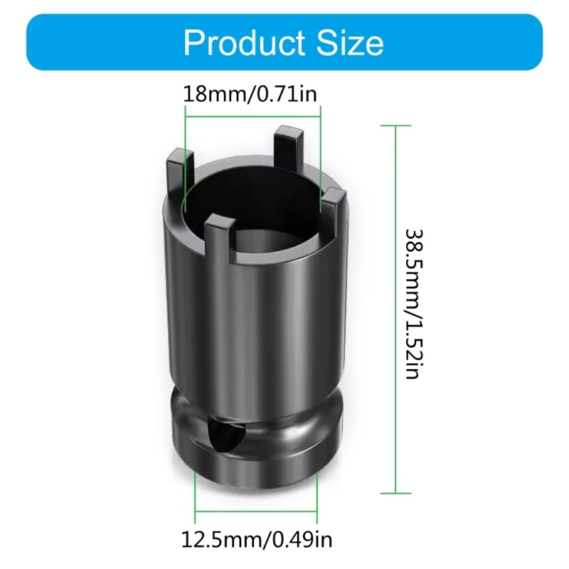 Multifunction Angle Grinder Socket Electric Wrench 4 Pronged Spanner for Quick Flange Nut Removal Power Tool Maintenance
