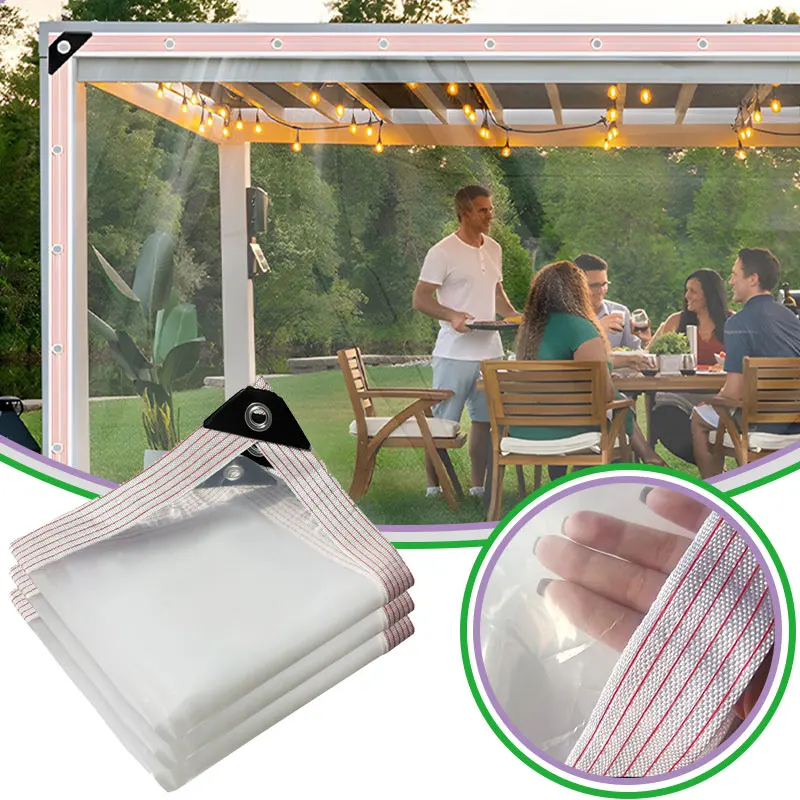 0.10mm Tarpaulin Waterproof Cover Garden Succulent Plant Keep Warm Film Balcony Rainproof Cloth Transparent Pet House, Raincover