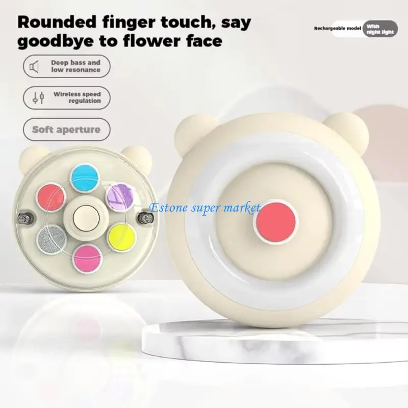 090B آلة مطحنة أظافر الرضع تصميم منخفض الضوضاء جهاز حفظ 360 درجة مع 6 وسادة بديلة لحديثي الولادة والأطفال الصغار #3