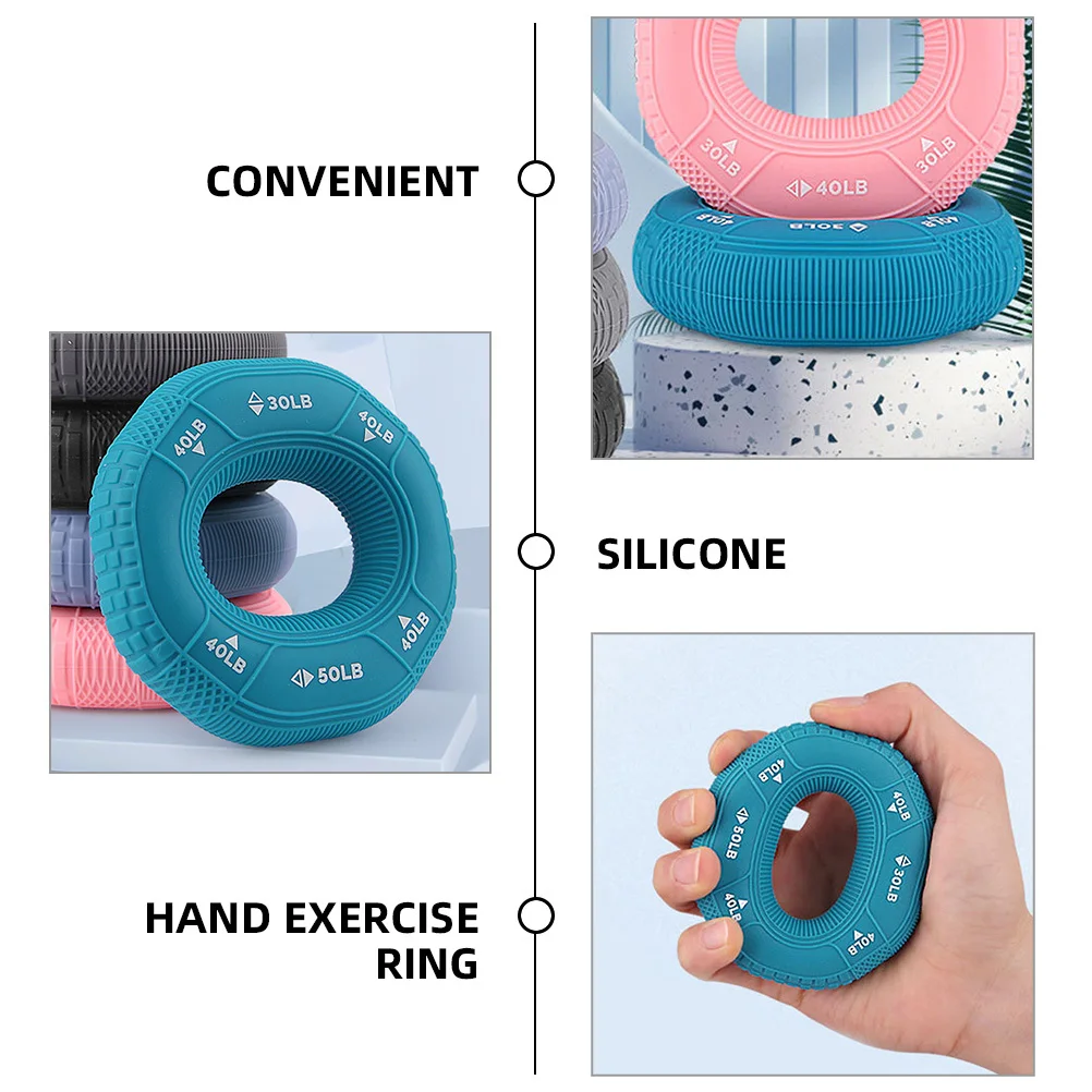 

Silicone Hand Gripper Ring Strength Strengthener Finger Massage Wrist Forearm Workout Equipment Fitness Fingers