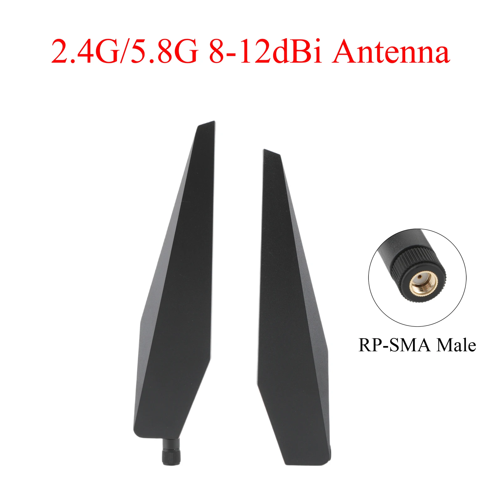 

2/4PCS 2.4G/5.8G 8-12dBi Dual-band WiFi Antenna RP-SMA Male 2400-5900Mhz For Computer Network Card WLAN Router For ASUS Router