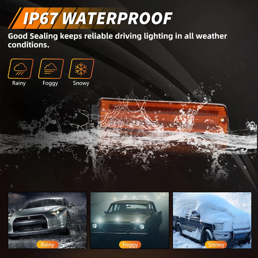 2 قطعة المصد الأمامي الجانب ماركر بدوره مصباح إشارة العلب ل 1990-1992 VW Golf Mk2 II A2 GTi Jetta لا لمبة/المقبس وشملت #6