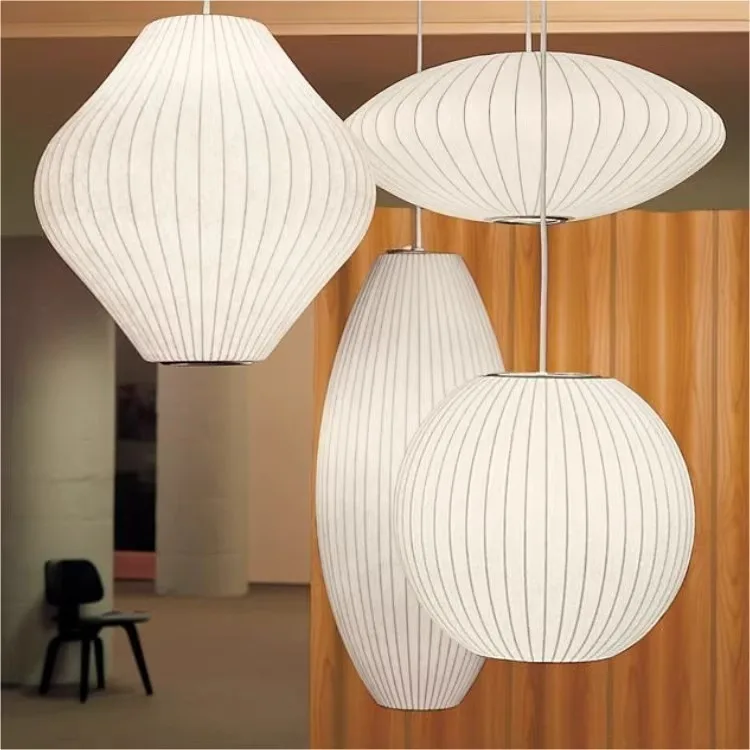 

Silk dining room chandelier wabi wind living room hall high sense creative Japanese style bedroom stairs atmosphere Zhongshan li
