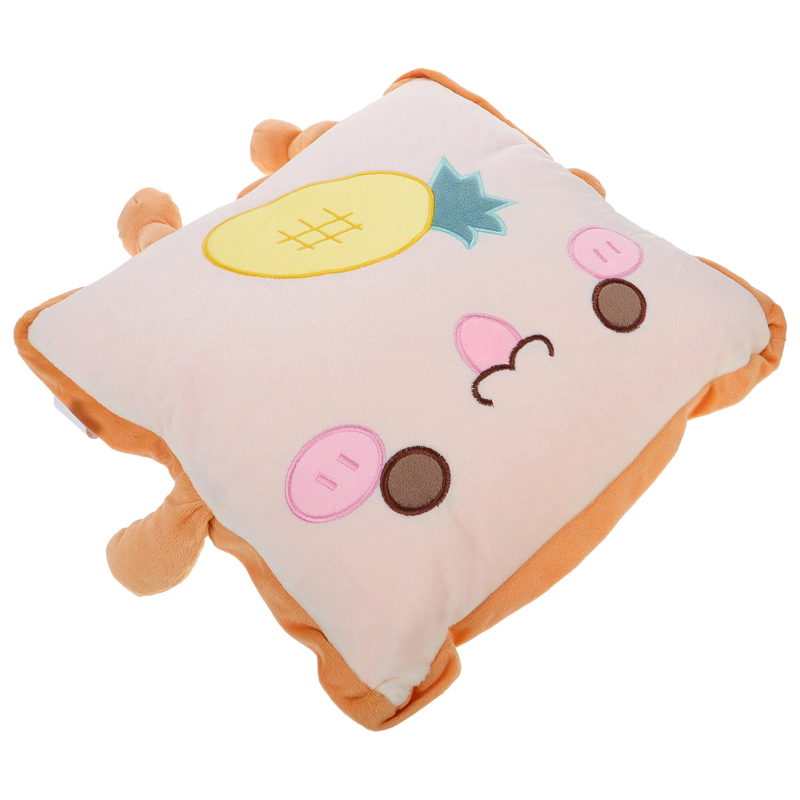 

Toast Bread Car Pillow Blanket Set Small Cute Stuffed Sofa Cushion Adults 38x38cm Soft Nap Lumbar Support Office Travel