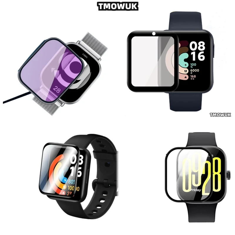 

For Xiaomi Redmi Watch 2 3 4 5 MOVE Lite Active - Anti-Scratch Soft Film - 3D Curved - Full Cover PMMA