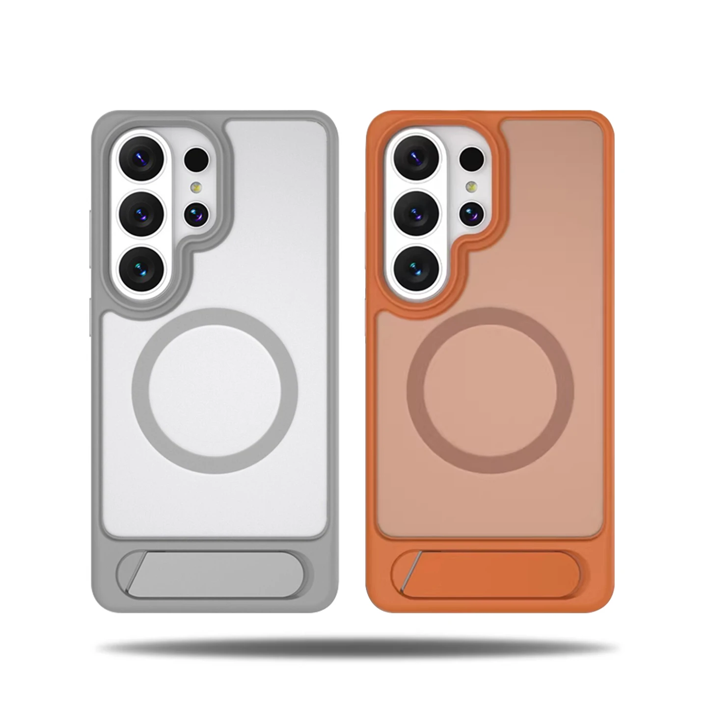 Luxury Matte Translucent Shockproof Case For Samsung Galaxy S26 Ultra S25 Plus Magnetic Wireless Charge Invisible Bracket Cover