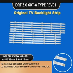 LED Backlight Strip para TV, TV Backlight, TV, TV-015, 60LB INNOTK DRT 3.0, 60in A, Tipo B, 60in, 6916L, 1976A, 5 + 6, 6V2W