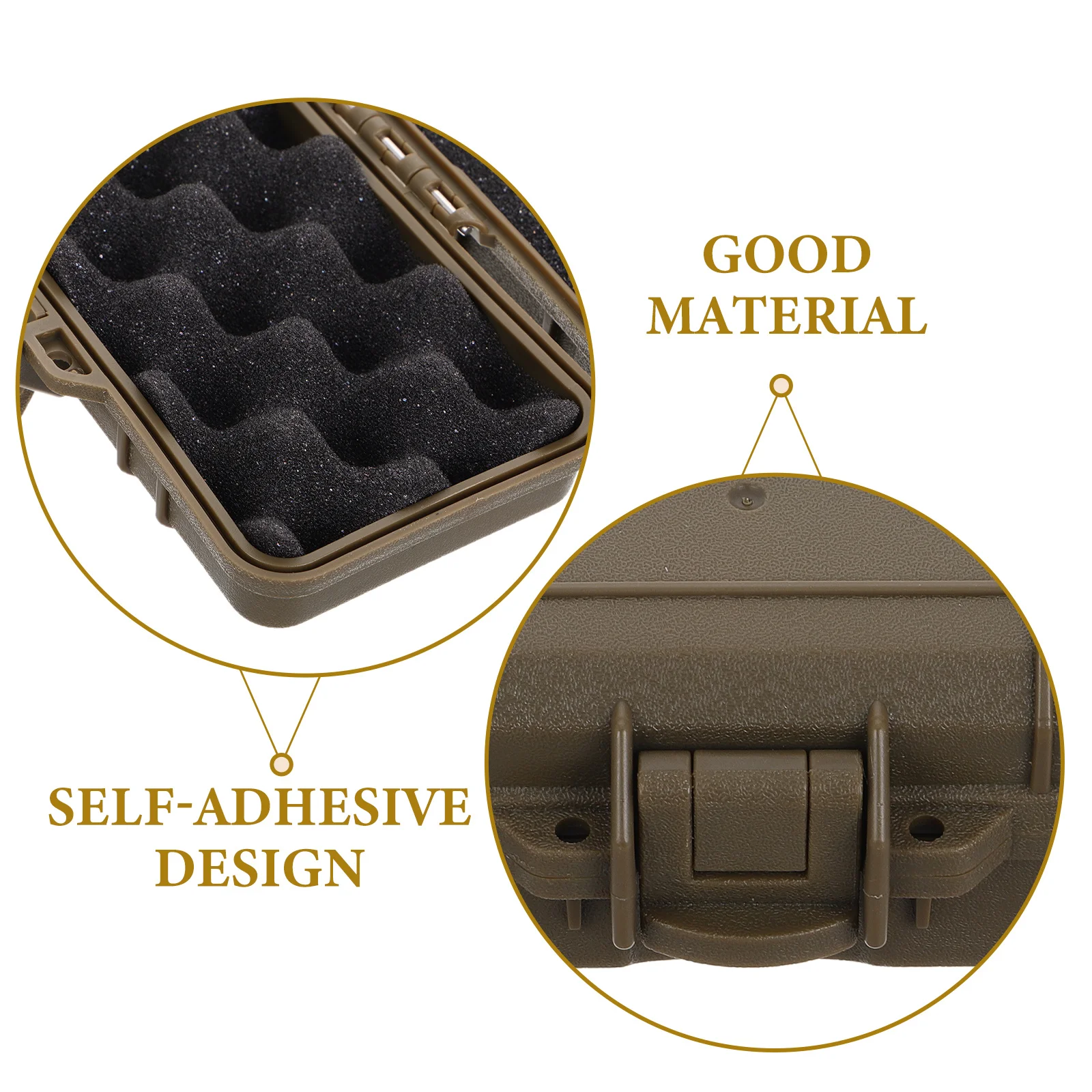 صندوق تخزين المعدات التكتيكية، تصميم غير لامع قابل للتكديس ومقاوم للصدمات للتخييم في الهواء الطلق، معدات الصيد المقاومة للماء