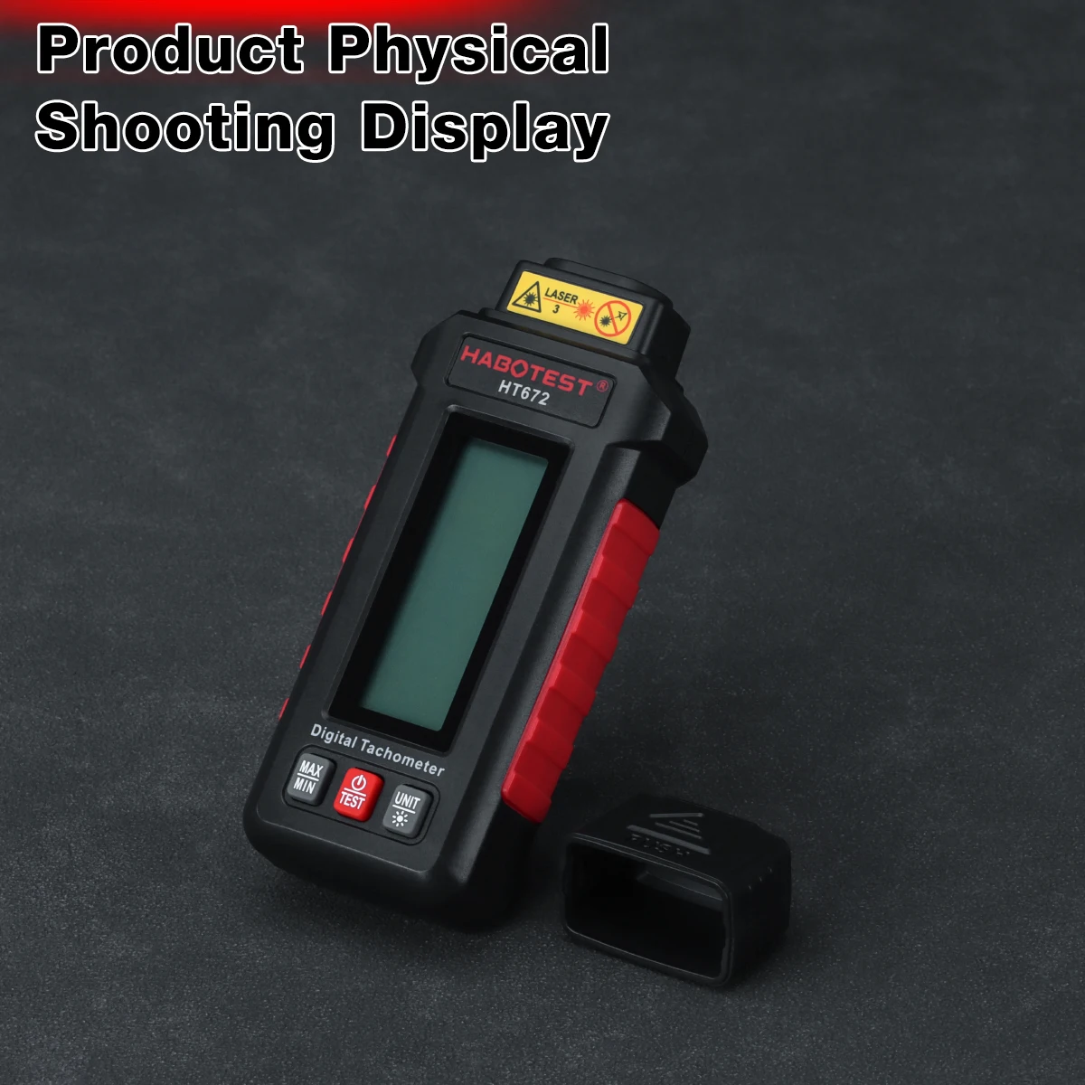 HABOTEST HT672 Mini Digitaler Laser-Drehzahlmesser Berührungsloser Drehzahlmesser Drehzahlbereich 10-99999RPM Drehzahlmesser Kilometerzähler Hintergrundbeleuchtung – Detail 17