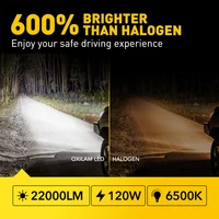 AUXITO 2Pcs 22000LM H11 LED Headlight Canbus H8 H9 9005 HB3 9012 HIR2 9006 HB4 Turbo Lamp 120W Super Bright Car Headlamp 6500K 2