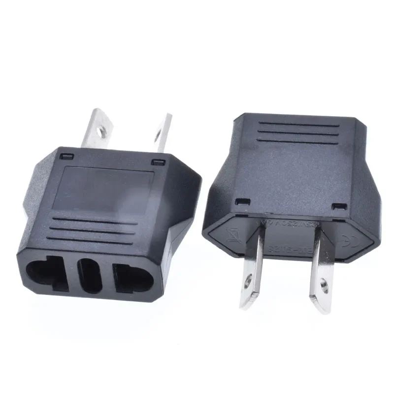 Mini adaptador de enchufe con conexión a tierra AU US a EU 6A, convertidor de enchufe europeo América a Australia, EE. UU. Euro, Conector de enchufe