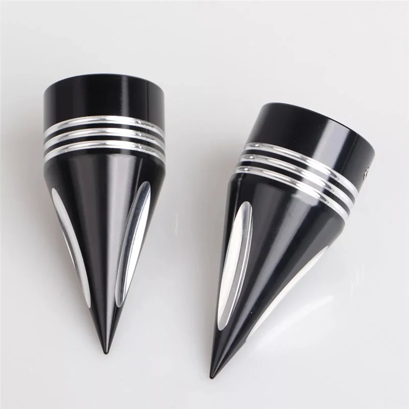 

Black Front Axle Nut Covers Caps Kit For Touring Road King