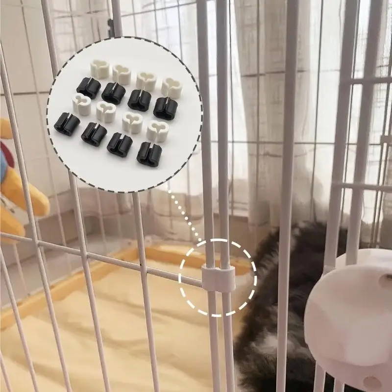 20Pcs Plastic Connector Fittings DIY Modular Grid Panel Assembly Kit For Pet Playpen Cat And Dog Fence Enclosures Grid Panel