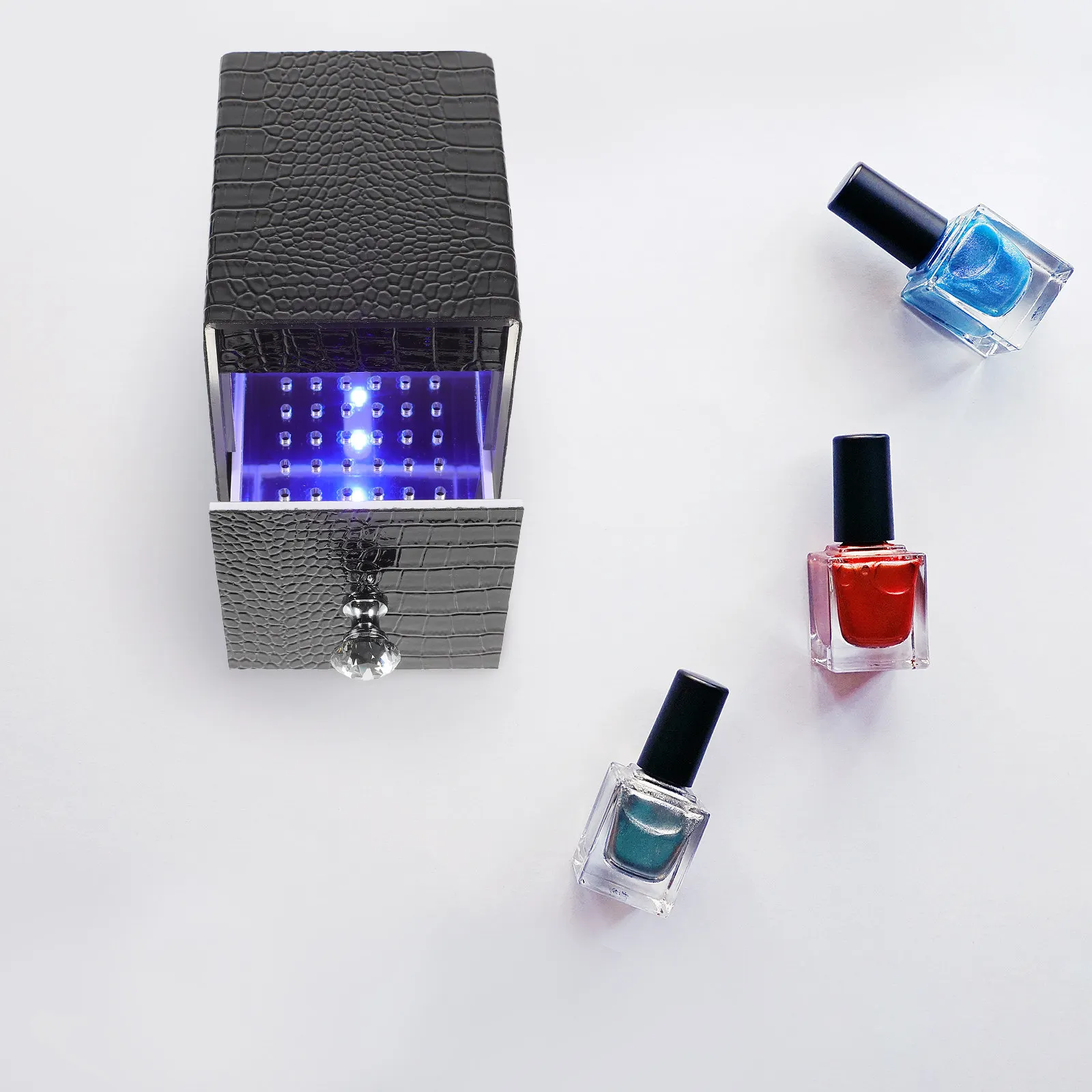 

Nail Drill Cleaning Box Usb Powered Manicure Tool Storage Organizer For Salon Home Diy Nail Art Practice Grinding Bits Container