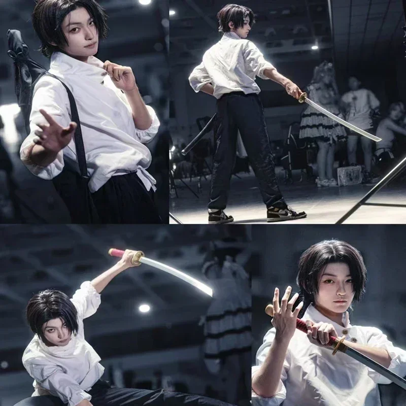 MN1 Anime Jujutsu Kaisen Yuta Okkotsu Cosplay Costume Men Women Halloween Party Uniforms Tops + Pants + Belt9*Jy