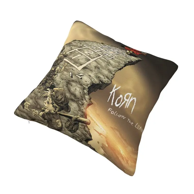 Custom Korns Heavy Metal Music Hard Rock Roll Cushion Cover 45x45cm Band Velvet Cute Throw Pillow Case