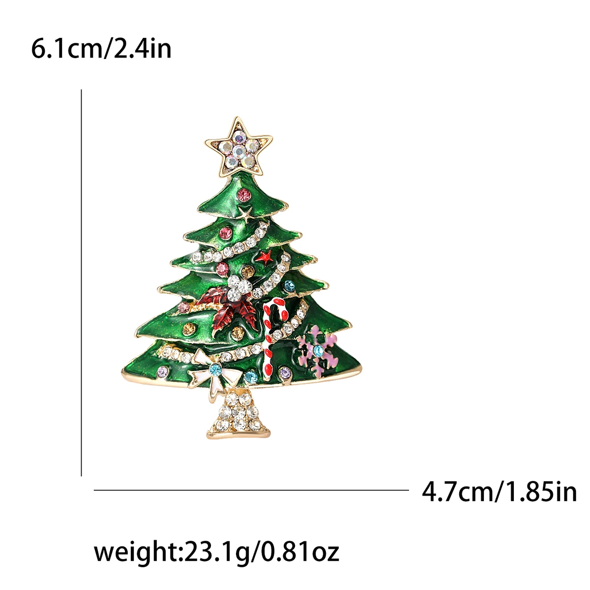 Enamel Christmas Tree Brooches for Women Unisex Plant Pins Multi-color Available Holiday Party Accessories Gifts