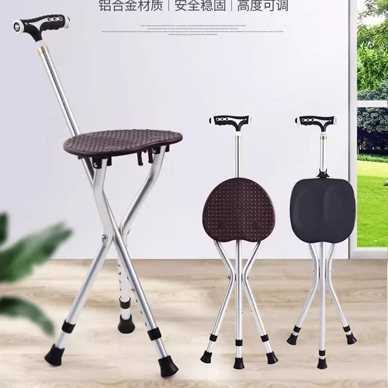 Old People Ultralight Stool Aluminium Alloy Portable Tourist Stool Multifunction Senior Furniture Bangku LLSC