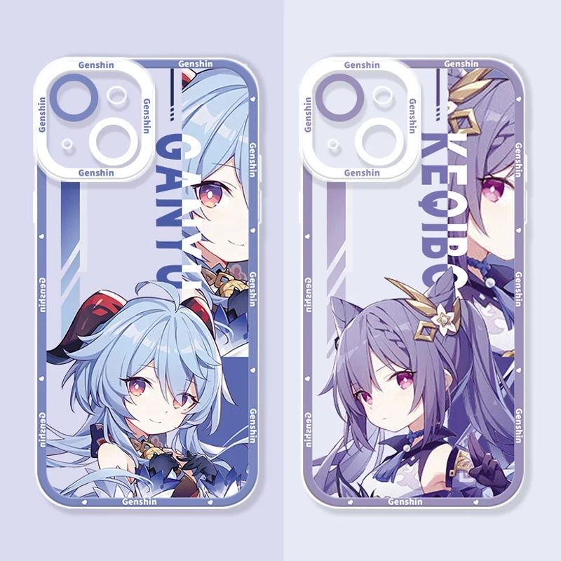 Kawaii Genshin Impact Clear Case For Xiaomi Redmi Note 14 12 11 13 Pro Plus 4G 5G 12S 11S 10S 10 9 9S 12C 13C 14C A3 A4 Cover