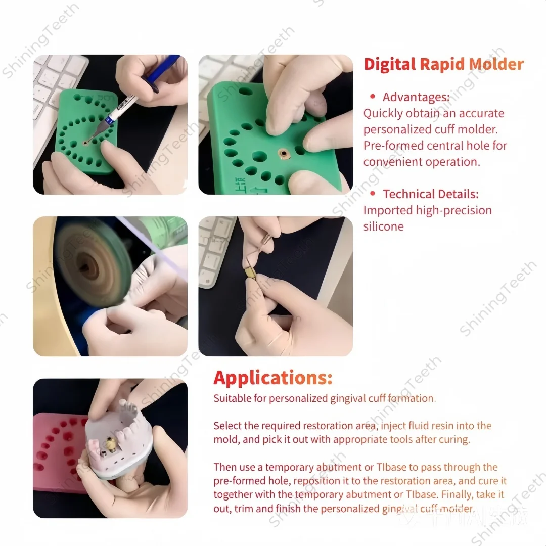 Kép 5: Fogászati customizable szilikon Beültet vmibe Faltámasz molds gingival Címfej Alakít számára chairside gingival CONTOUR Alakító Fogászati Anyagellátás