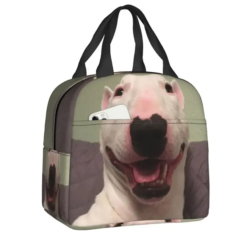 English Bull Terrier Dog Insulated Lunch Bag for Women Waterproof Animal Pet Thermal Cooler Lunch Box Office Picnic Travel