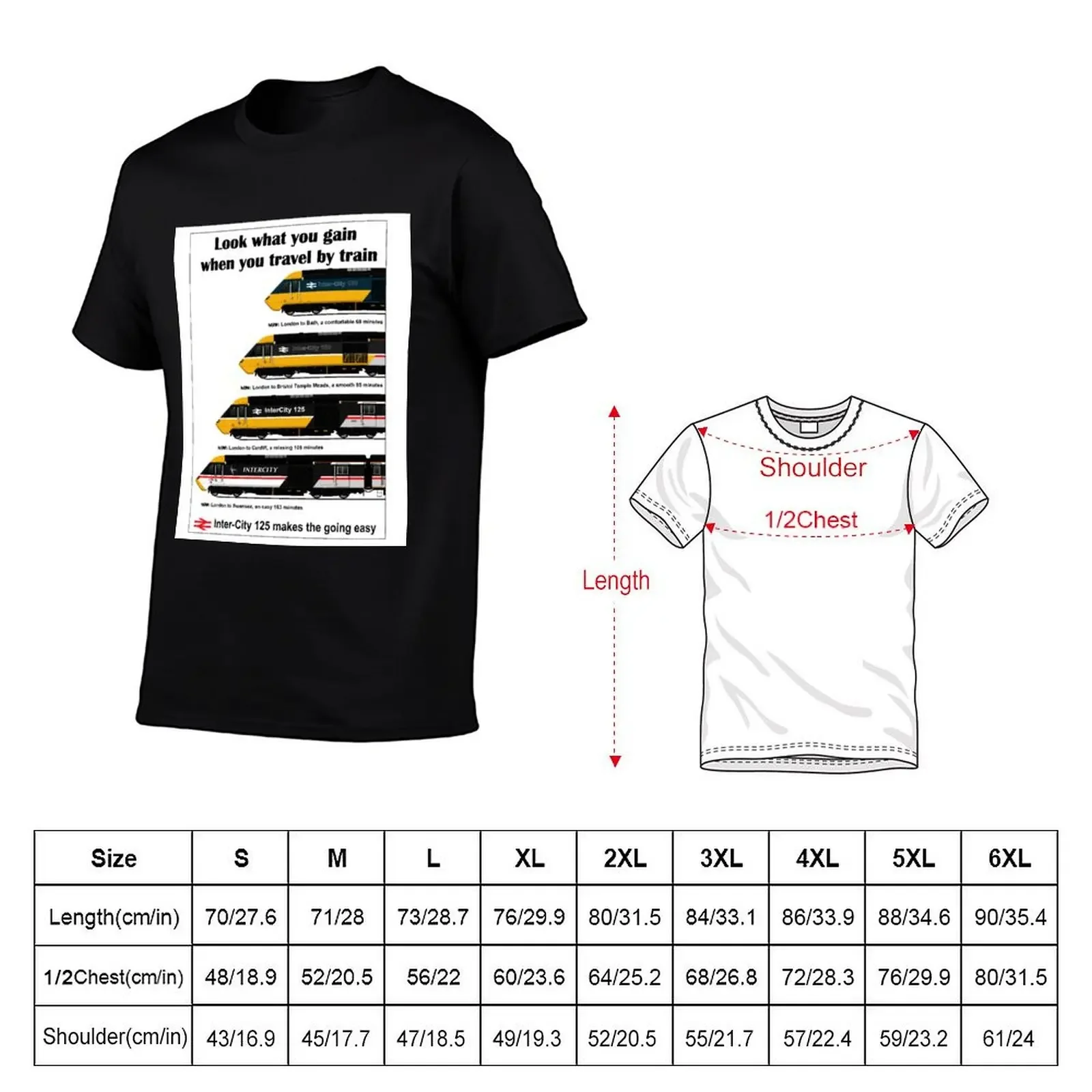 intercity 125 1970s & 80s poster T-Shirt custom shirt football t shirt t shirts for men graphic