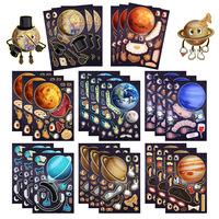 8Sheets Planet Make-A-Face Assemble Funny Cartoon Decal Assemble DIY Children Jigsaw Education Toys