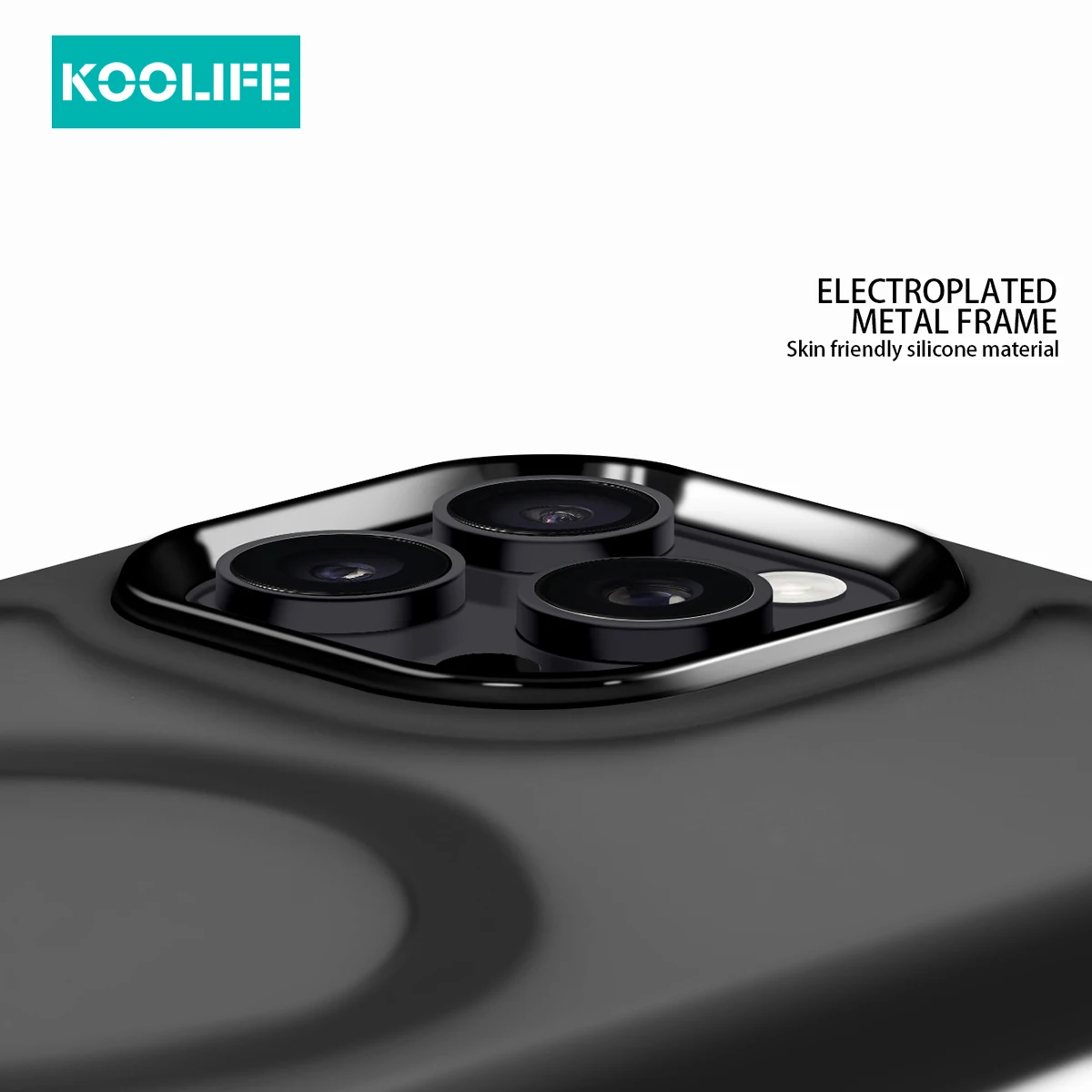 Koolife Skin-Feel Electroplated Frosted Magnetic Phone Case with Wireless Charging Pc+Tpu for iPhone 11 12 13 14 15 16 Pro Max