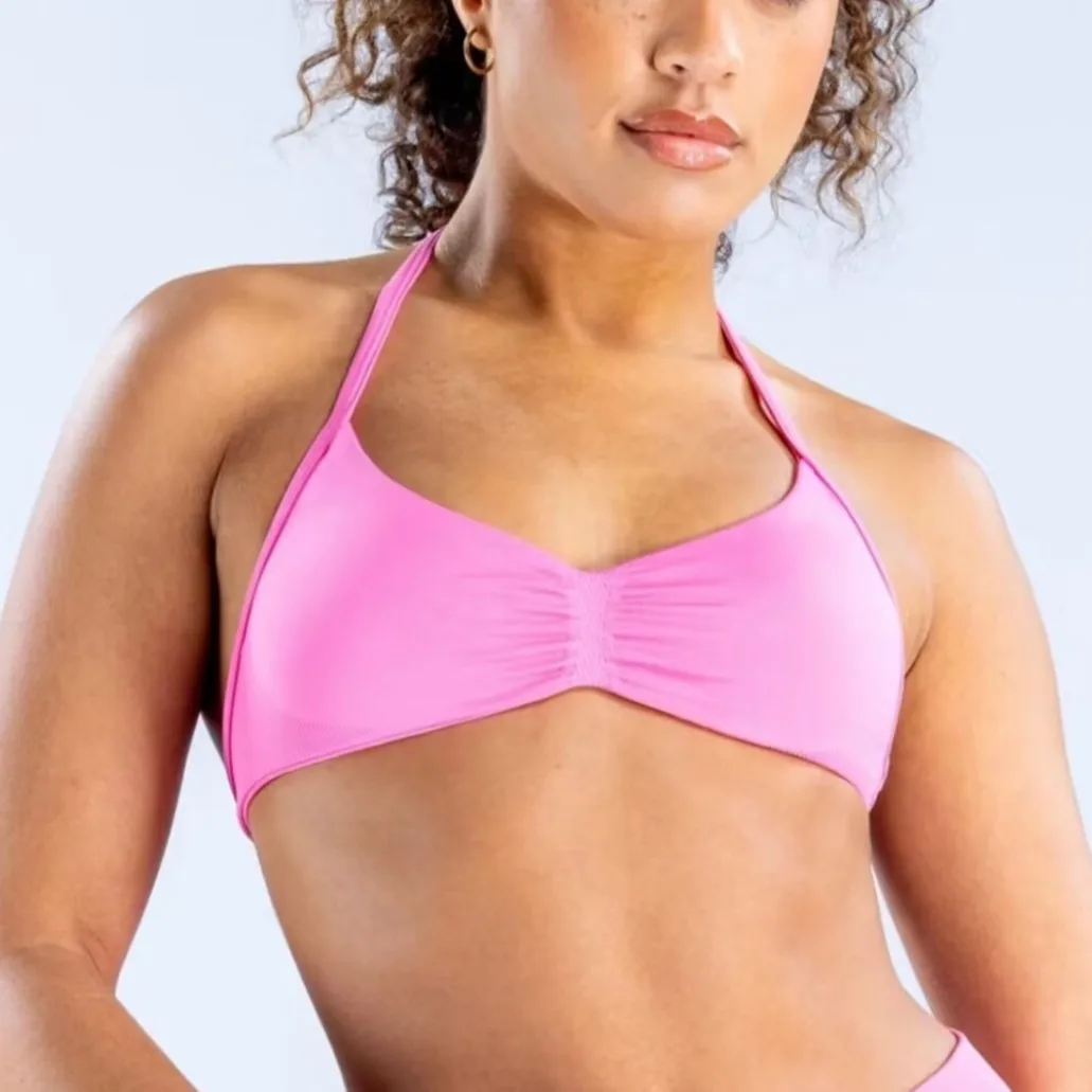 

No Logos Strappy Bra Sports Backless Sexy Yoga Neck-hanging Gym Clothes Women Running Halter Workout Push-up Fitness Tops