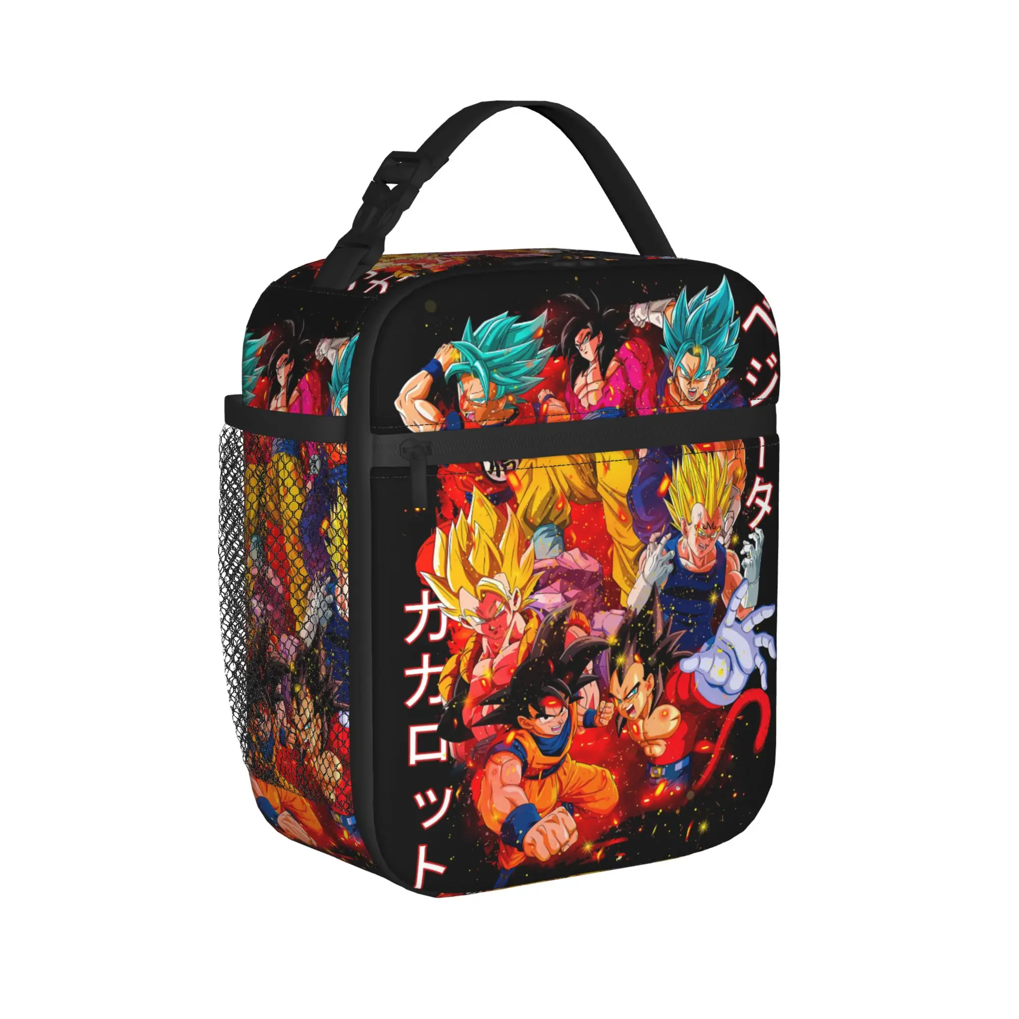 Go Kanji Art Dragon Ball Lunch Bag  Casual Lunch Box For Child  Office Cooler Bag Oxford Thermal Tote Handbags