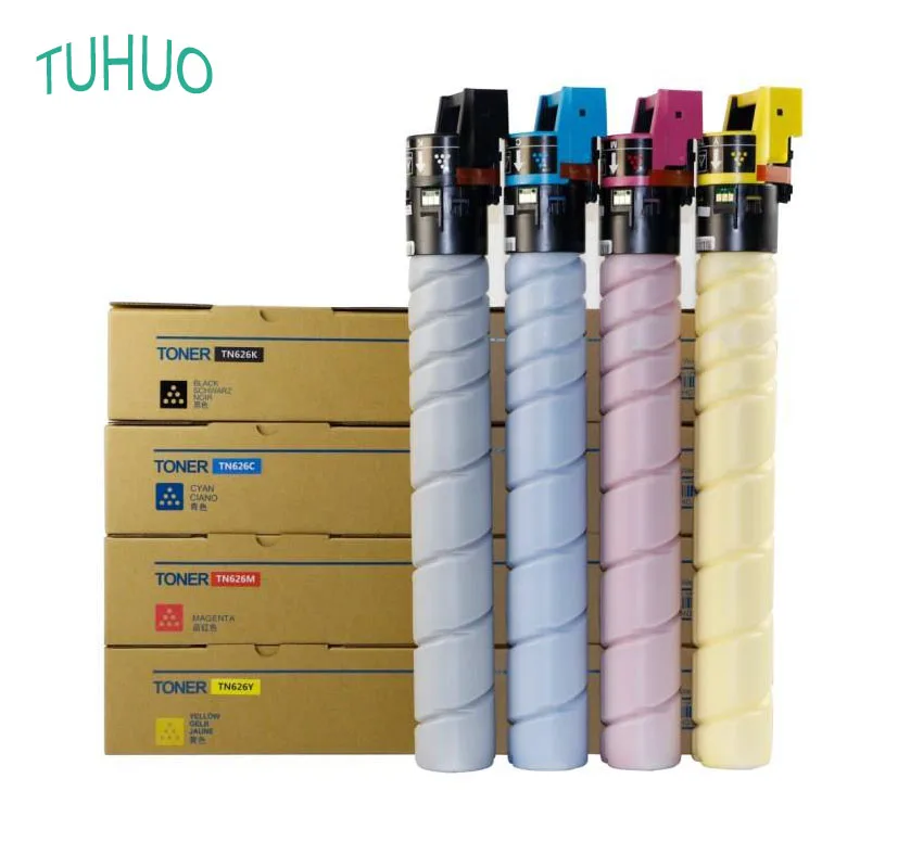 

4PCS/1 Set For Konica Minolta TN626 CMYK For Bizhub C450i C550i C650i C750i Toner Cartridge Color Printers TN-626 High Quality