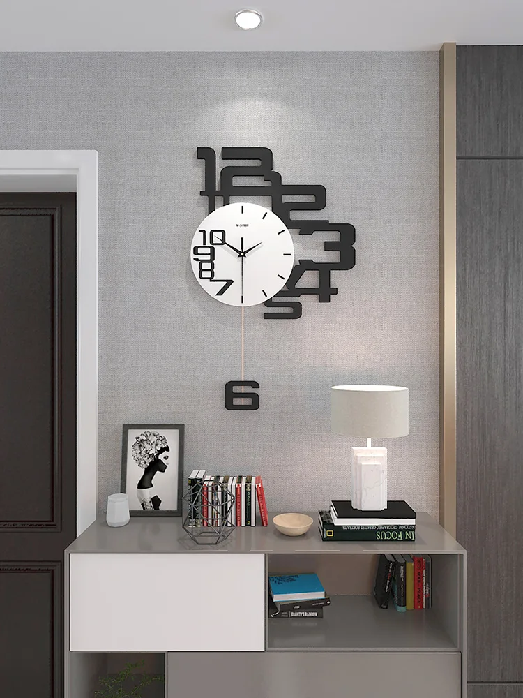 Clock Wall Clock Living Room Table Personality Creative Swing Wall Table Modern Simple Fashion Mute Clock