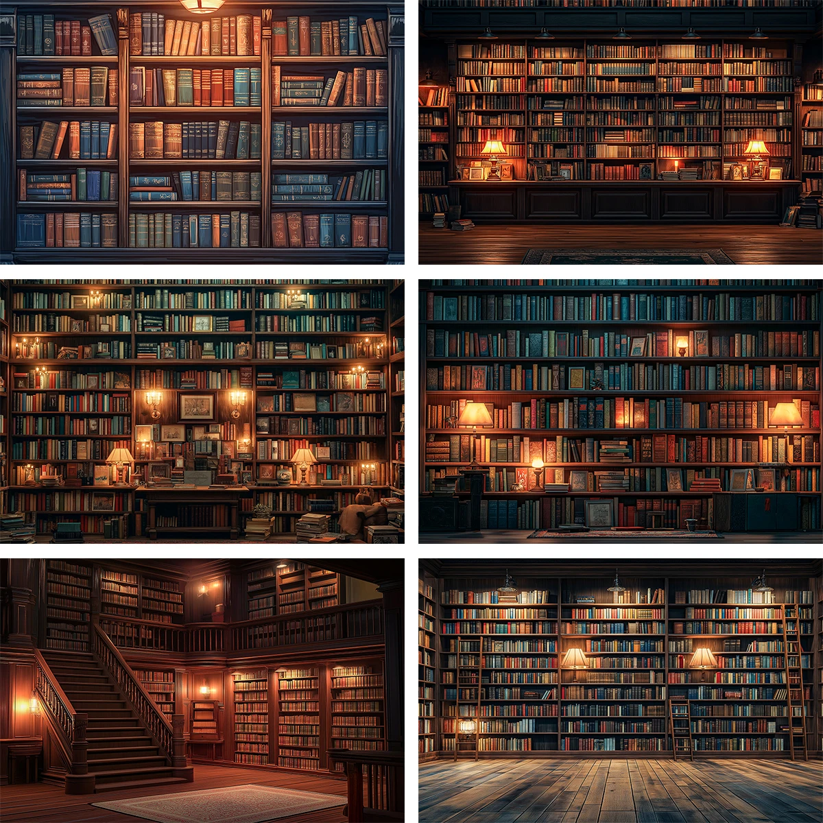 本棚に満ちた古代の本の写真撮影の背景キッズベビーケーキスマッシュフォトコール装飾子供大人のポートレート背景