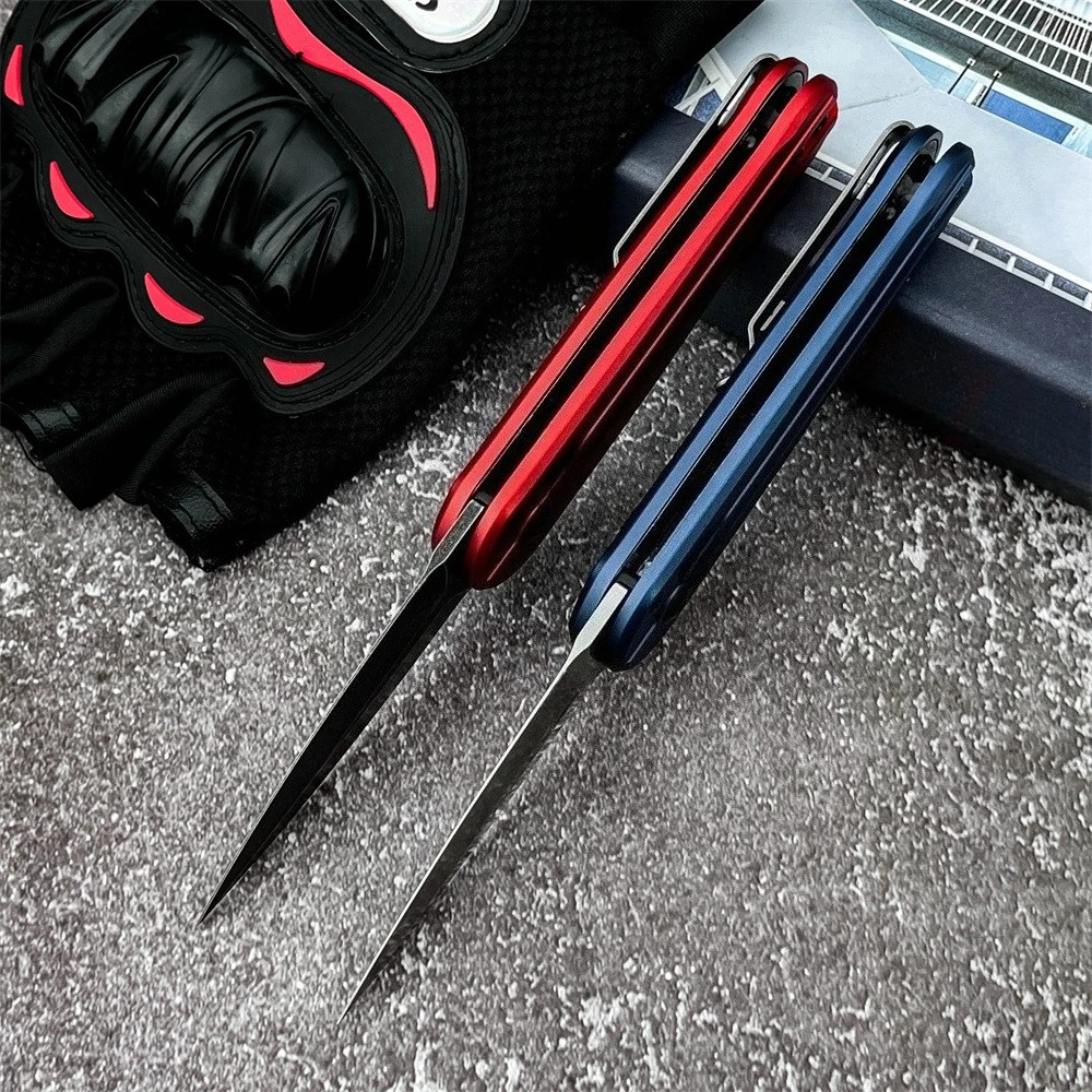 2025 نمط جديد للدفاع عن النفس سليم جيب سكين للفرد D2 شفرة مقبض ألمونيوم في الهواء الطلق التخييم Hinking الصيد أدوات الصيد