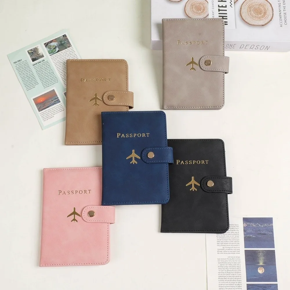 

High Quality Waterproof Travel Passport Covers Buckle Hasp Passport Covers Case PU Leather Passport Book Travel Accessories