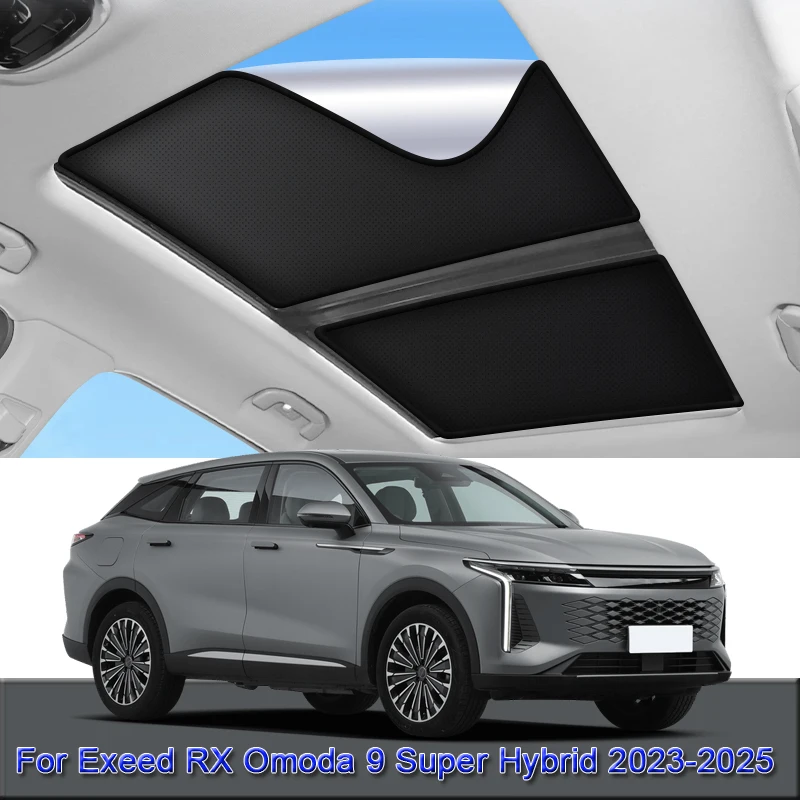 

For Exeed RX Omoda 9 Super Hybrid Car Electrostatic Adsorption Sunroof Sunshade Heat Insulation Skylight Sticker Accessories