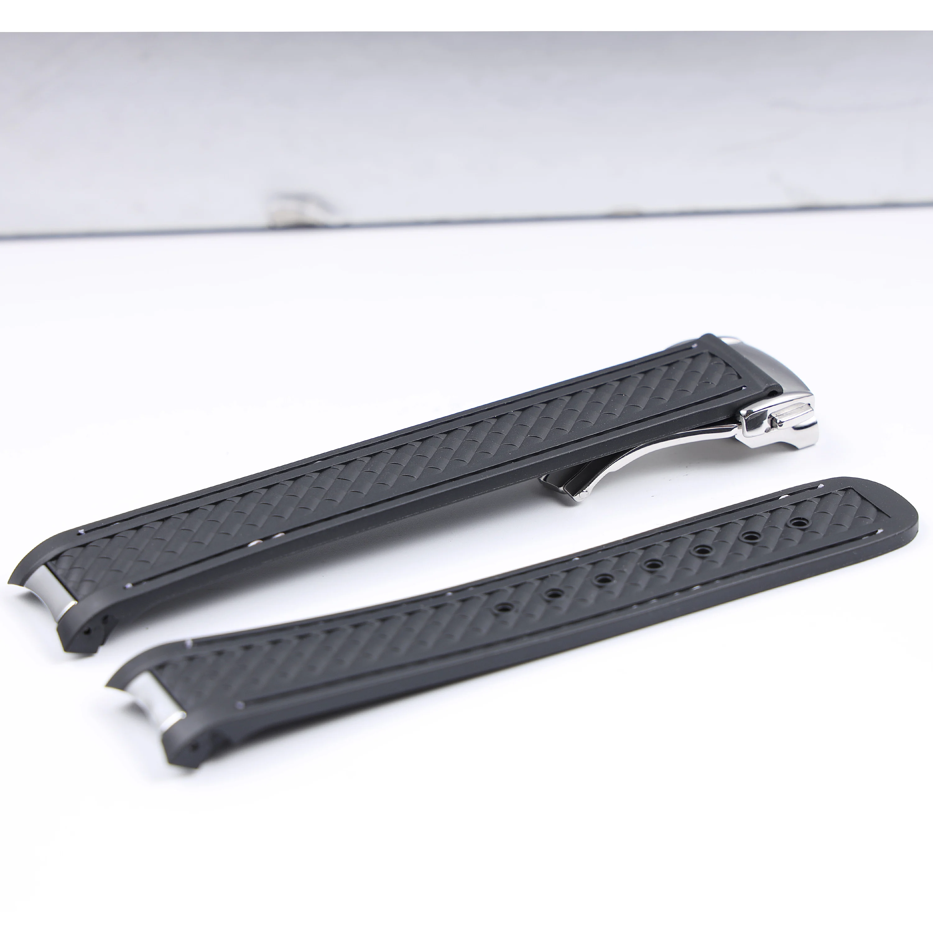 20mm Rubber Silicone Watch Strap Fit For Omega Seamaster 300 AT150 Aqua Terra Ultra Light 8900 Steel Buckle Watchband Bracelets