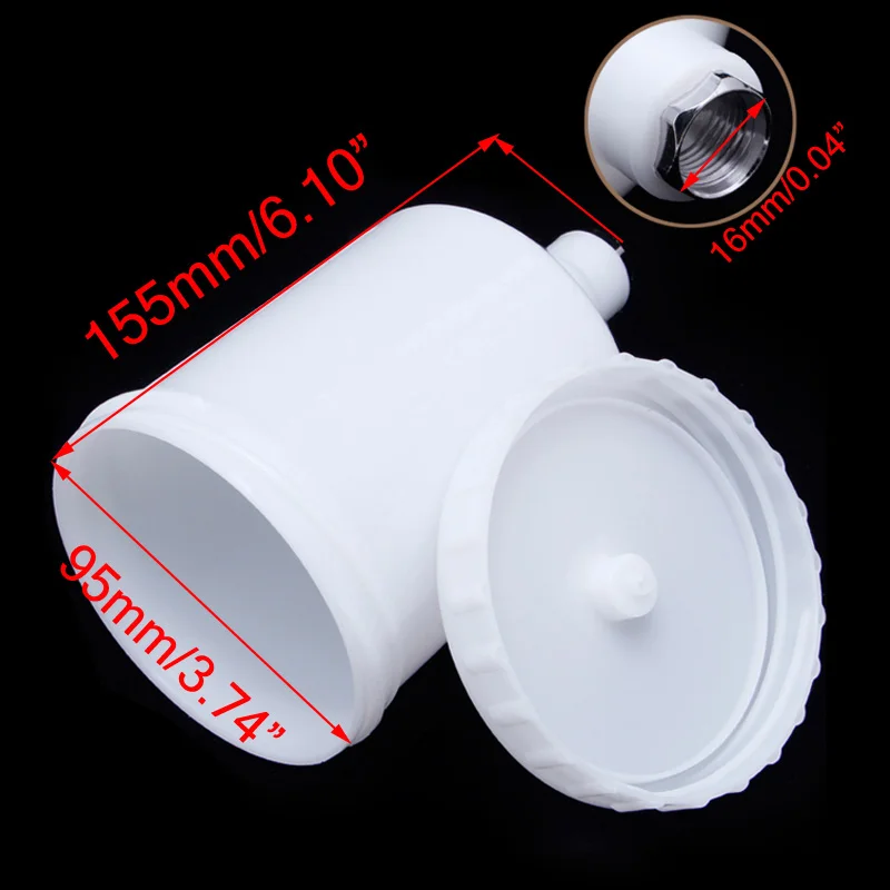 600ml Upper Plastic Paint Cup Container Replacement Pot for  Gravity Feed Sprayer Painting Parts Easy to Use