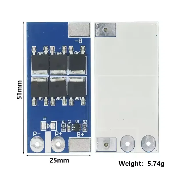 1 3.2V lithium iron phosphate protection board, single 3.7V battery anti overcharge and over discharge module 25A 16A 12A